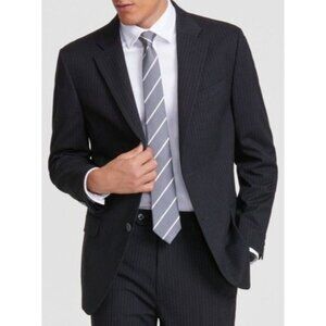 Nautica Mens Modern Fit Comfortable Stretch Fall Suit Black Stripe Size 43R NWT